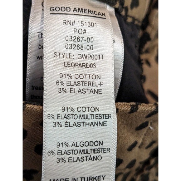 New Good American Women's Good Legs leopard skin Stretch Jeans‎ SZ 6/28 - Picture 3 of 5